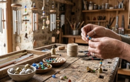 I Make a Wind Chime - Creative family activities - 10doigts.fr