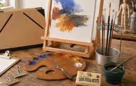 Workshop materials: easels, palettes, knives, storage, and aprons - Fine Arts - 10doigts.fr