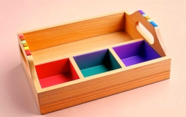 Bandejas de madera - Aprendizaje y manipulación - 10doigts.fr