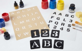 Alphabet Stencils - Stencils: the ideal tool to get started with painting - 10doigts.fr