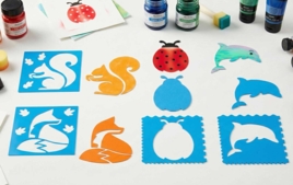Animal Stencils - Stencils: the ideal tool to get started with painting - 10doigts.fr