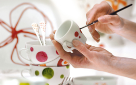 Pinto sobre porcelana - En el corazón de las técnicas creativas - 10doigts.fr