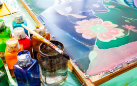 Pintura sobre seda - En el corazón de las técnicas creativas - 10doigts.fr