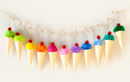 Estoy fabricando una guirnalda - Actividades creativas en familia - 10doigts.fr
