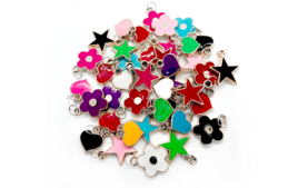 Colgantes, pompones - Perlas - 10doigts.fr