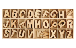 Wood Letters - Wood Embellishments - 10doigts.fr