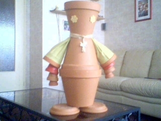 Grand personnage pot de terre cuite - Divers - 10doigts.fr