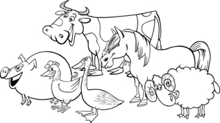 Animales-granja2 - Coloreados de animales - Coloriages - 10doigts.fr