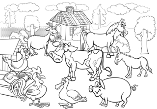 Animales-granja3 - Coloreados de animales - Coloriages - 10doigts.fr
