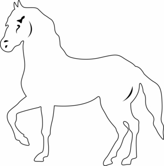 Caballo 01 - Coloreados de animales - Coloriages - 10doigts.fr