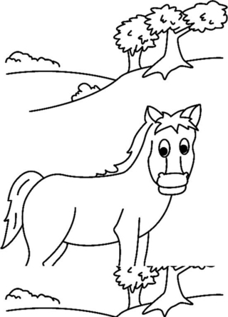 Caballo 06 - Coloreados de animales - Coloriages - 10doigts.fr