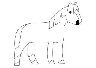 Caballo 07 - Coloreados de animales - Coloriages - 10doigts.fr