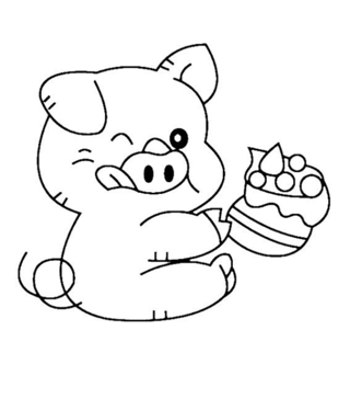 Cerdo 03 - Coloreados de animales - Coloriages - 10doigts.fr