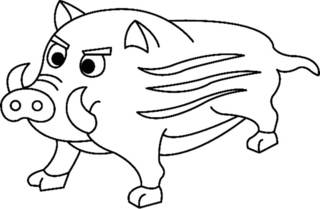 Cerdo 04 - Coloreados de animales - Coloriages - 10doigts.fr