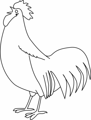 Gallo 01 - Coloreados de animales - Coloriages - 10doigts.fr