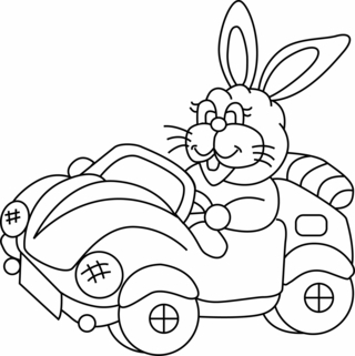 Conejo01 - Coloreados de animales - Coloriages - 10doigts.fr