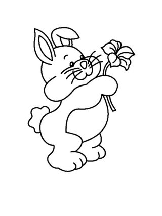 Conejo03 - Coloreados de animales - Coloriages - 10doigts.fr