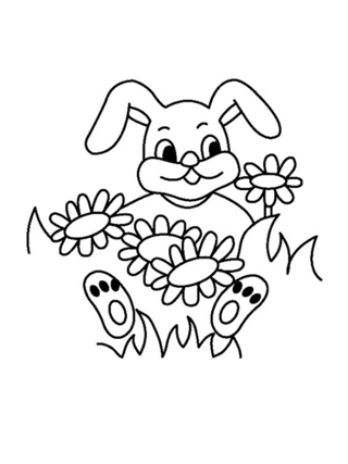 Conejo04 - Coloreados de animales - Coloriages - 10doigts.fr