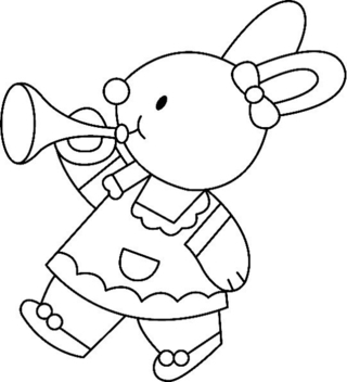 Conejo06 - Coloreados de animales - Coloriages - 10doigts.fr