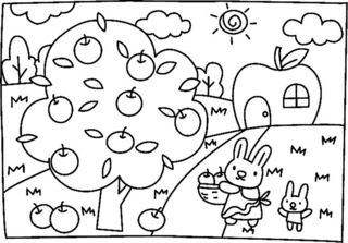Conejito08 - Coloreados de animales - Coloriages - 10doigts.fr