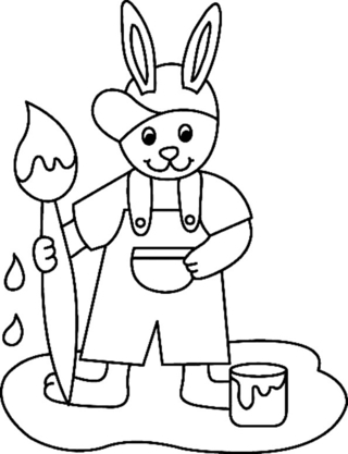 Conejo16 - Coloreados de animales - Coloriages - 10doigts.fr