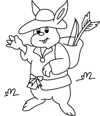Conejo19 - Coloreados de animales - Coloriages - 10doigts.fr