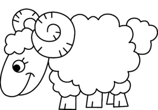 Oveja 02 - Coloreados de animales - Coloriages - 10doigts.fr