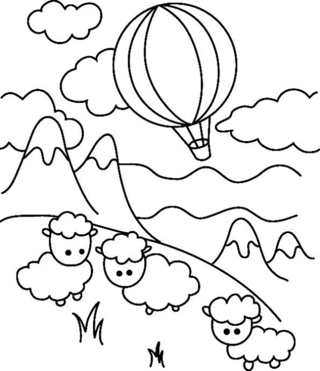 Oveja 05 - Coloreados de animales - Coloriages - 10doigts.fr