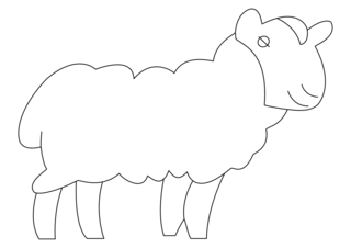 Oveja 08 - Coloreados de animales - Coloriages - 10doigts.fr