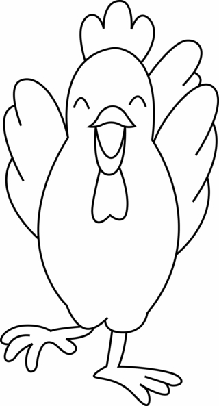 Gallina 03 - Coloreados de animales - Coloriages - 10doigts.fr