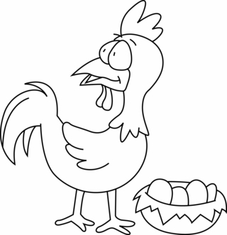 Gallina 04 - Coloreados de animales - Coloriages - 10doigts.fr