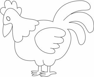 Gallina 10 - Coloreados de animales - Coloriages - 10doigts.fr