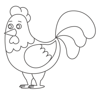 Gallina 13 - Coloreados de animales - Coloriages - 10doigts.fr