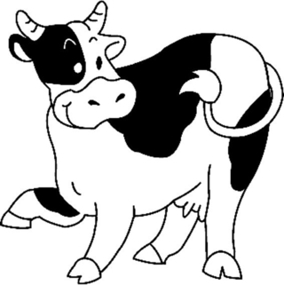 Vaca 02 - Coloreados de animales - Coloriages - 10doigts.fr