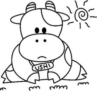 Vaca 04 - Coloreados de animales - Coloriages - 10doigts.fr