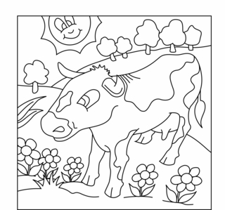 Vaca 05 - Coloreados de animales - Coloriages - 10doigts.fr