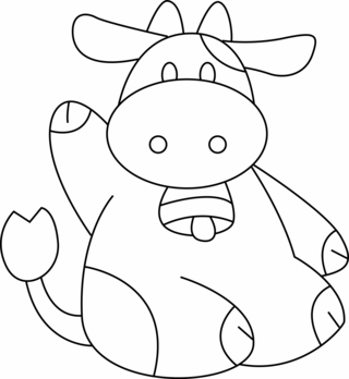 Vaca 06 - Coloreados de animales - Coloriages - 10doigts.fr