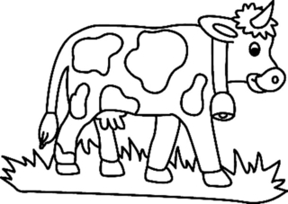 Vaca 07 - Coloreados de animales - Coloriages - 10doigts.fr