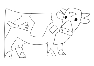 Vaca 13 - Coloreados de animales - Coloriages - 10doigts.fr