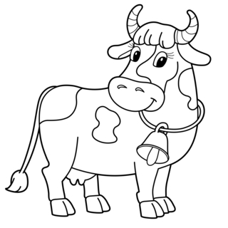 Vaca 16 - Coloreados de animales - Coloriages - 10doigts.fr