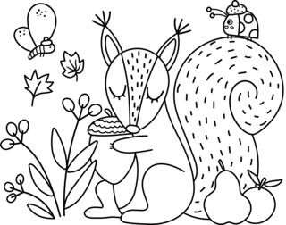 Forest animals11 - Animal coloring pages - Coloriages - 10doigts.fr