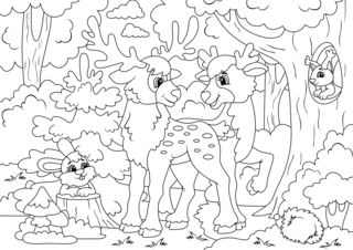 Forest animals12 - Animal coloring pages - Coloriages - 10doigts.fr