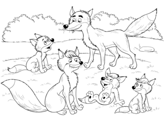 Forest animals 5 - Animal coloring pages - Coloriages - 10doigts.fr