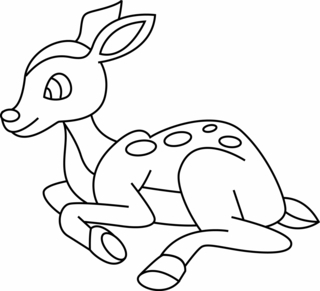 Doe 01 - Animal coloring pages - Coloriages - 10doigts.fr