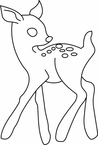 Doe 02 - Animal coloring pages - Coloriages - 10doigts.fr
