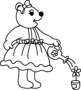 Bear 060 - Animal coloring pages - Coloriages - 10doigts.fr