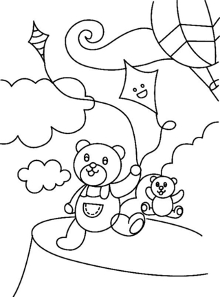 Teddy Bear 082 - Animal coloring pages - Coloriages - 10doigts.fr