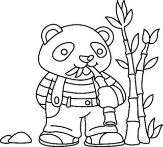 Panda 03 - Animal coloring pages - Coloriages - 10doigts.fr