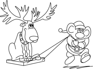 Reindeer 07 - Animal coloring pages - Coloriages - 10doigts.fr