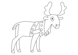 Reindeer 14 - Animal coloring pages - Coloriages - 10doigts.fr